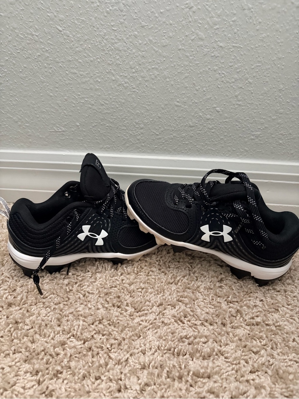 Under Armour Kids Black and White Athletic Sneakers